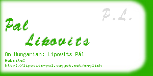 pal lipovits business card